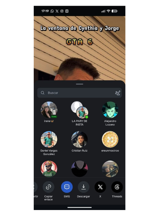 Descargar Reel de Instagram desde la app