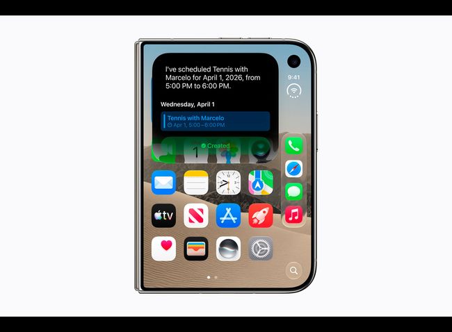 Apple iPhone Duo con contenidos en pantalla externa