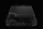 Render del interior de un teléfono móvil que muestra la ubicación y forma de la batería sobre el chasis.