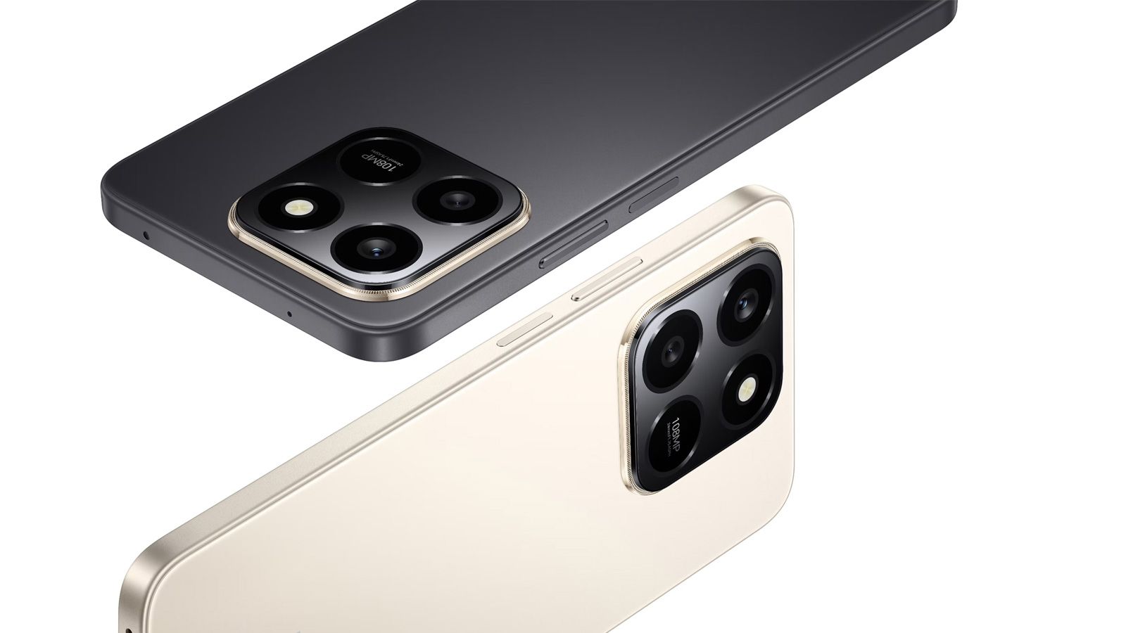 Detalle del módulo de cámaras trasero del Honor 400 Smart en colores negro y dorado.