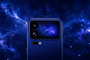 Detalle del módulo de cámaras trasero del Xiaomi 18 Pro en color azul con fondo de nebulosa espacial.