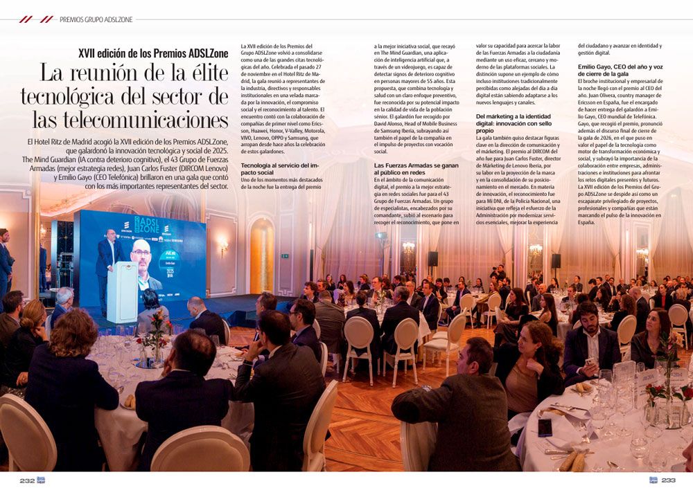 Premios ADSLZone / Extraído del Anuario de las Telecomunicaciones 2026