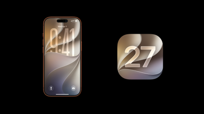 iPhone con logo de iOS 27 al lado