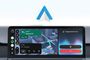 Interfaz de Android Auto en la pantalla de un coche mostrando Google Maps y Google Gemini Live.