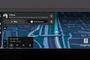 Interfaz de Android Auto en la pantalla de un coche mostrando una notificación de mensaje sobre el mapa de navegación.
