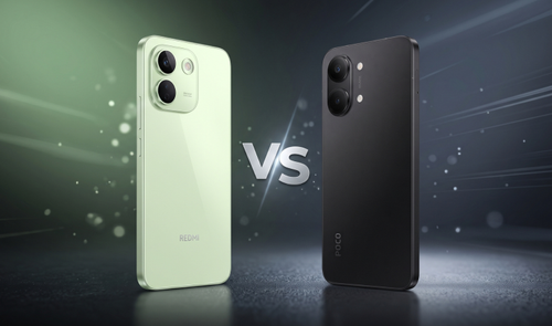 Comparativa visual de los paneles traseros del Redmi Note 17 Pro Max en color verde y el POCO X8 Pro Max en negro.