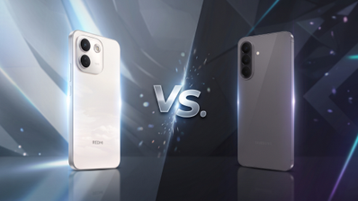 Comparativa visual entre el Redmi Note 17 Pro Max y el Samsung Galaxy A57 mostrando sus módulos de cámara traseros.