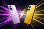 Comparativa visual entre el Redmi Note 17 Pro en color violeta y el POCO X8 Pro en color amarillo, separados por un logotipo de VS en un entorno gráfico de circuitos.