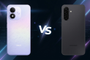 Comparativa visual de las partes traseras de un Redmi Note 17 en color degradado y un Samsung Galaxy A18 en color negro.