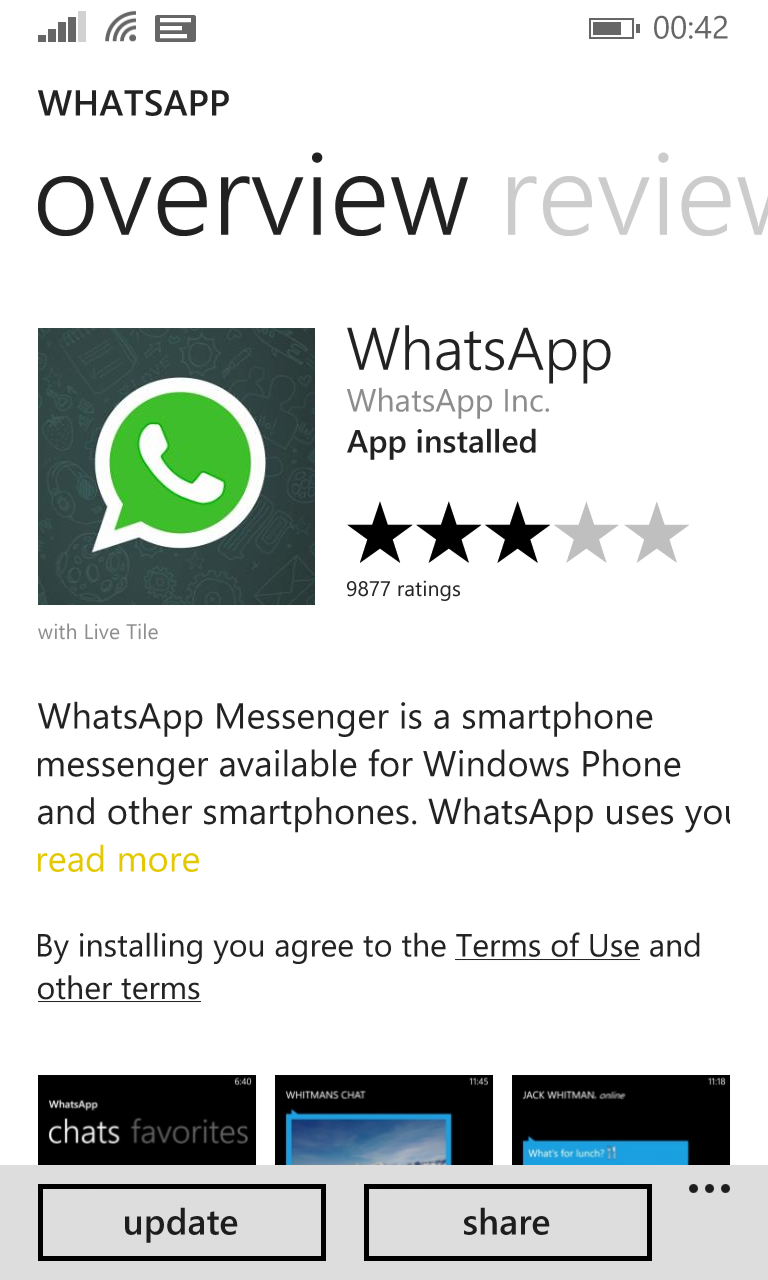 WhatsApp 2.12.112.0 disponible para Windows Phone