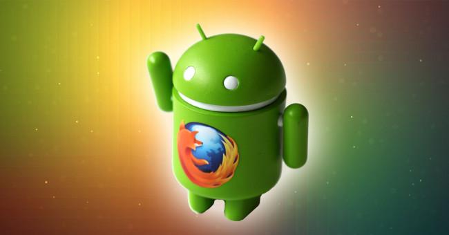 Android con logo de Firefox