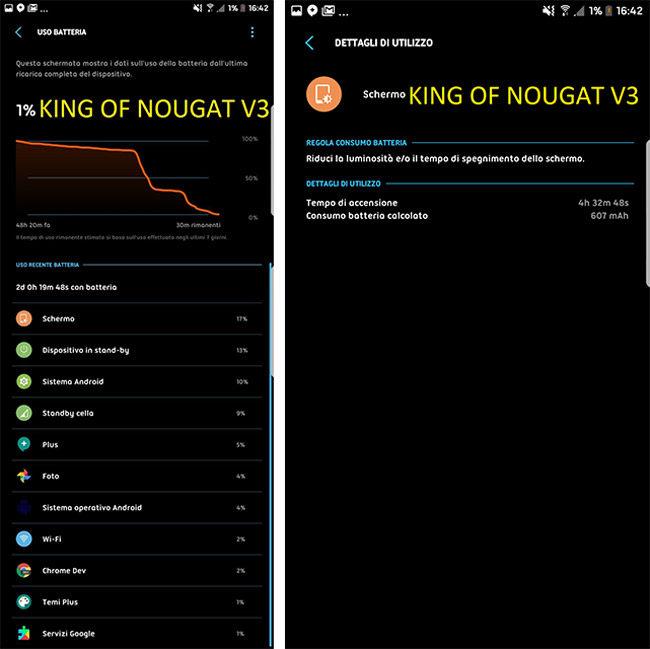Autonomía del Samsung Galaxy S7 con ROM King of Nougat