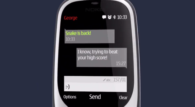 Interfaz del Nokia 3310