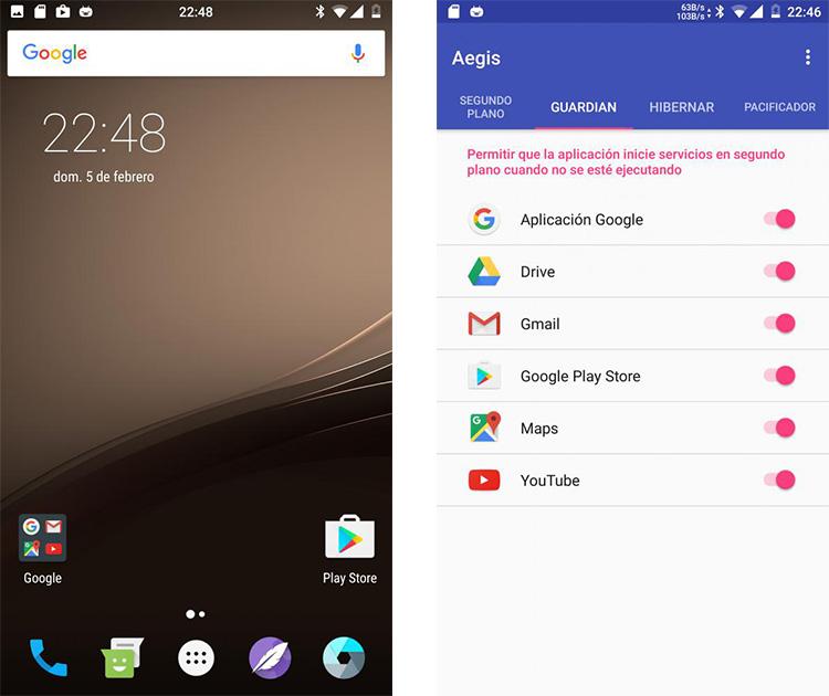 Interfaz de Mokee OS, ROM con Android 7.1.1 para el Galaxy S7