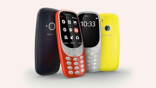 El Nokia 3310 en sus 4 colores
