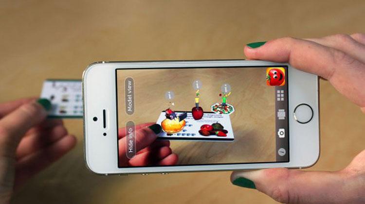 iPhone con realidad aumentada a través de una aplicación