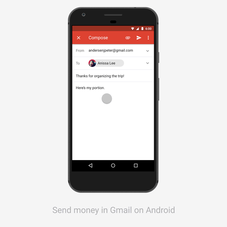 Enviar dinero a través de Gmail