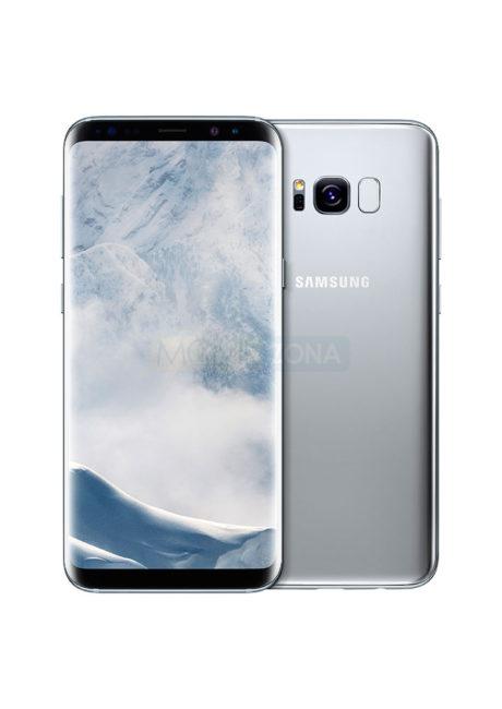 Samsung Galaxy S8 Plus vista delantera y trasera gris