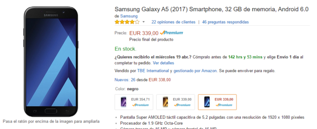 oferta del Samsung Galaxy A5 2017
