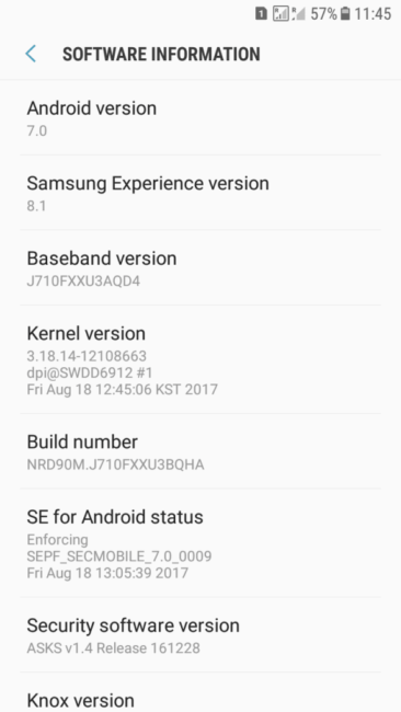 android nougat j7 2016