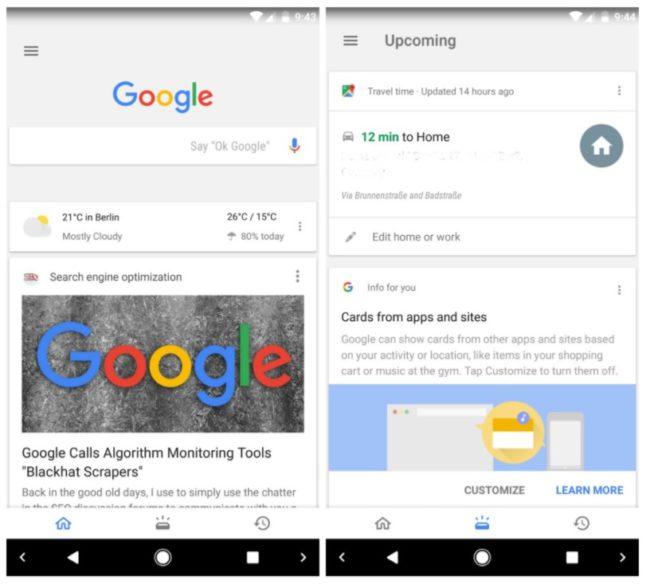 cambios en Google para Android