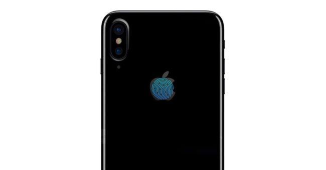 iPhone 8 con Touch ID en el logo de Apple