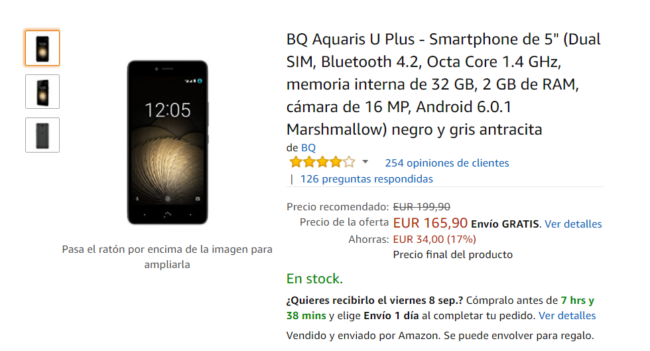 oferta del Moto G5 Plus y BQ Aquaris U Plus