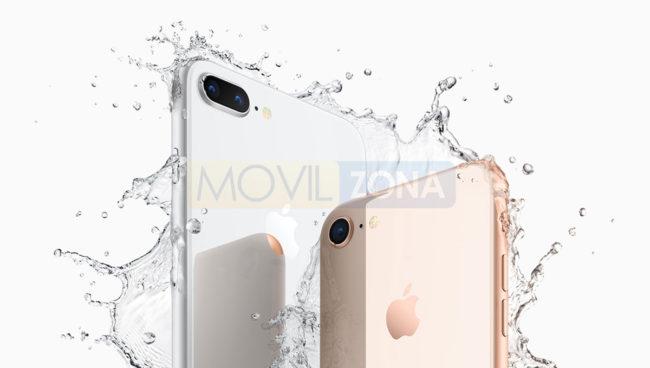 iPhone 8 Plus con agua o resistente al agua