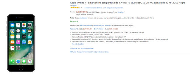 precio del iPhone 7