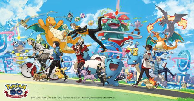 Imagen con los personajes de Pokémon GO