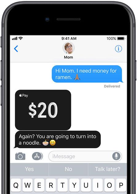 Interfaz de Apple Pay Cash disponible en iOS 11.2