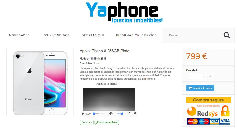 Comprar el iPhone 8 con hasta 180 euros de descuento en Yaphone