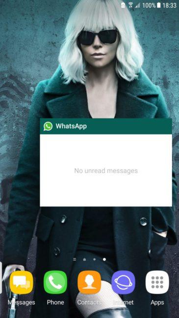 Widget de WhatsApp en Android