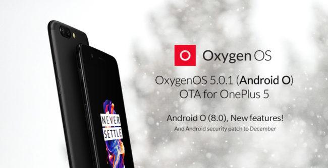 Actualización para el OnePlus 5 con Android Oreo
