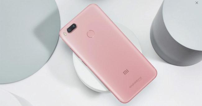 Xiaomi Mi A1 de color rosa
