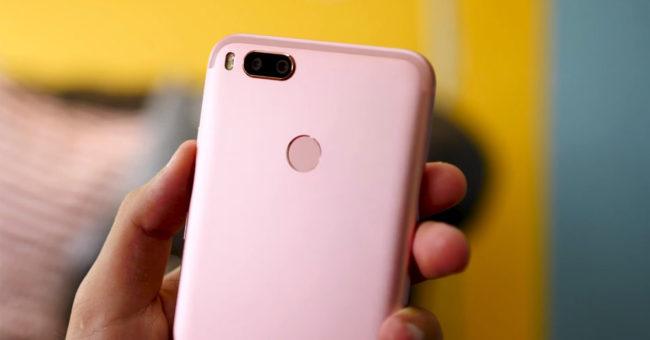 Xiaomi Mi A1 de color rosa
