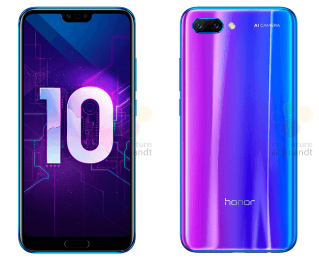 Honor 10 en color azul
