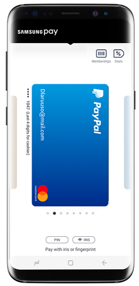 Añadiendo Paypal a Samsung pay