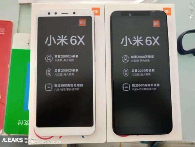 dos Xiaomi Mi 6X dorado y negro