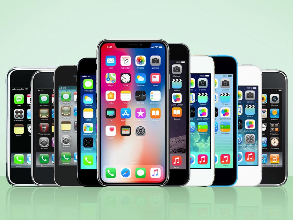 iPhones de distintas generaciones