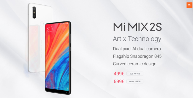 isponibilidad y precio en España del Xiaomi Mi Mix 2S