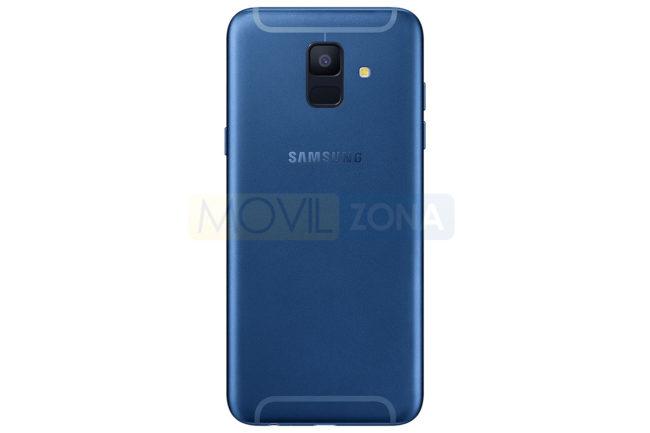 Samsung Galaxy A6 azul detalle de la cámara