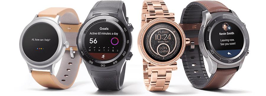 Diseño de distintos smartwatches con Android Wear