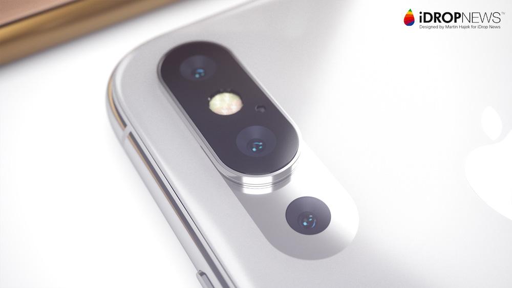 Posible diseño del iPhone X con triple cámara