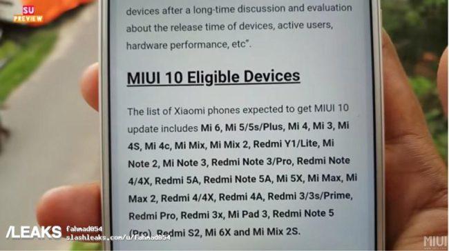 móviles Xiaomi compatibles con MIUI 10