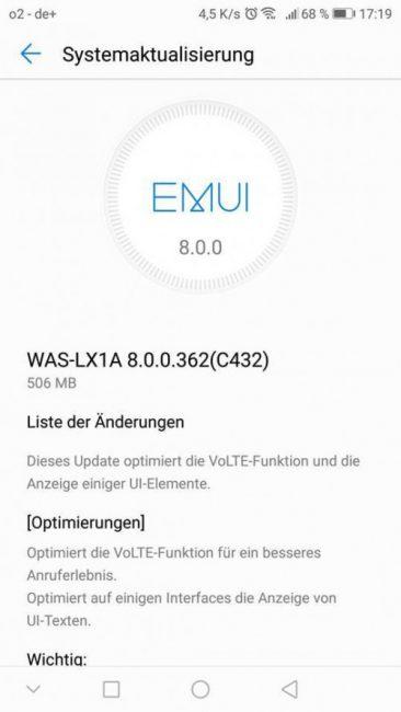 Android 8.0 Oreo para el Huawei Mate 10 Lite-P10 Lite
