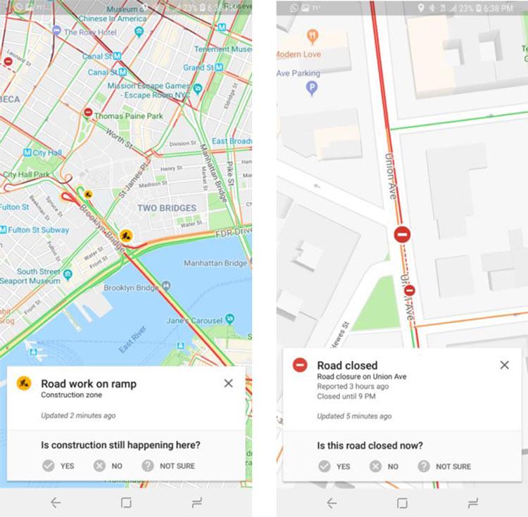 Avisos en Google Maps al estilo de Waze