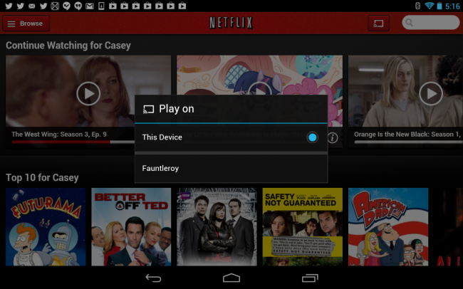 ver Netflix con un Chromecast