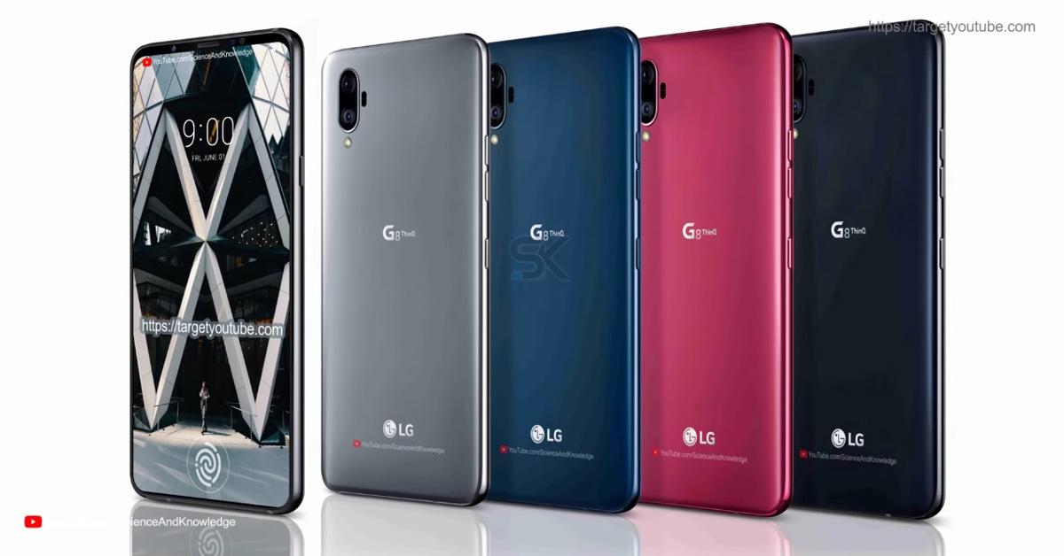 Colores para el concepto del LG G8 ThinQ