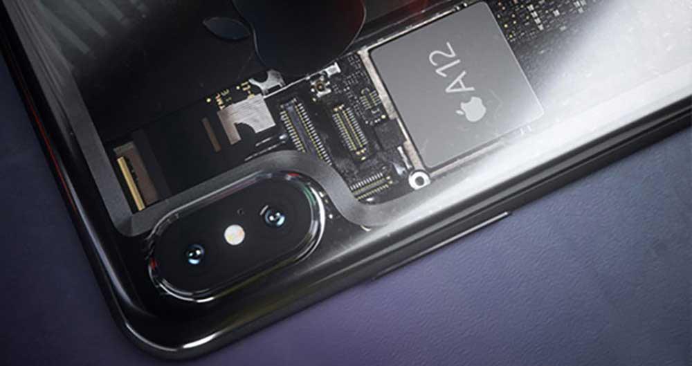 Procesador Apple A12 montado en un iPhone X